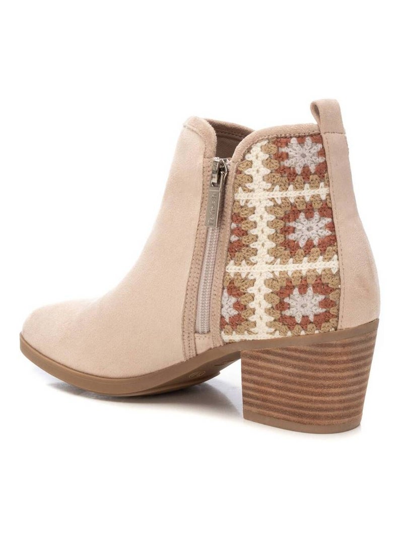 Bottines femme à talon Beige - Kiabi