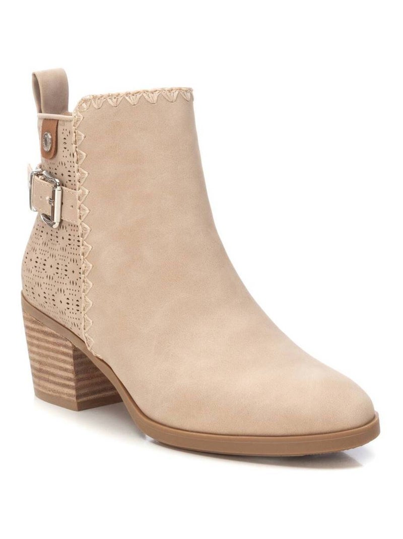 Bottines femme à talon Beige - Kiabi