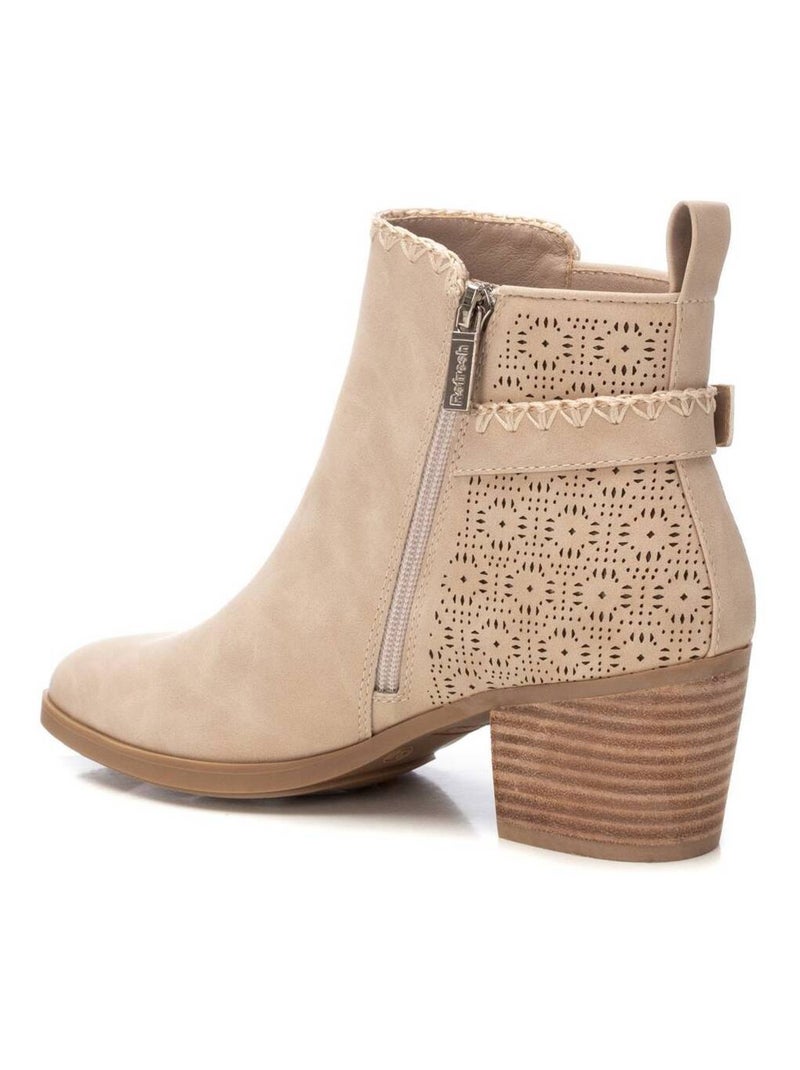 Bottines femme à talon Beige - Kiabi