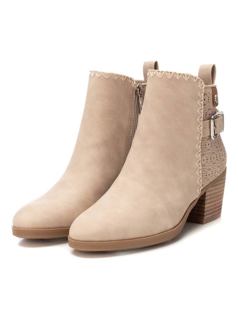 Bottines femme à talon Beige - Kiabi
