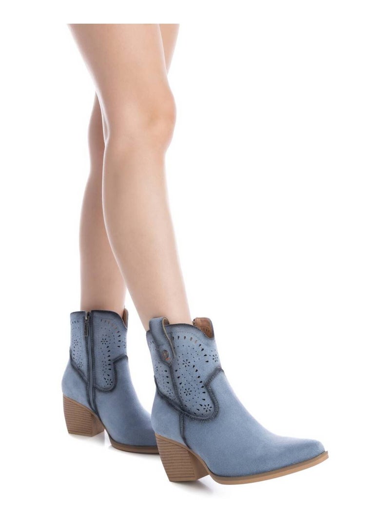 Bottines femme à talon Bleu - Kiabi