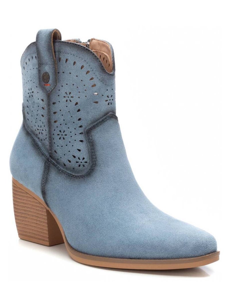 Bottines femme à talon Bleu - Kiabi