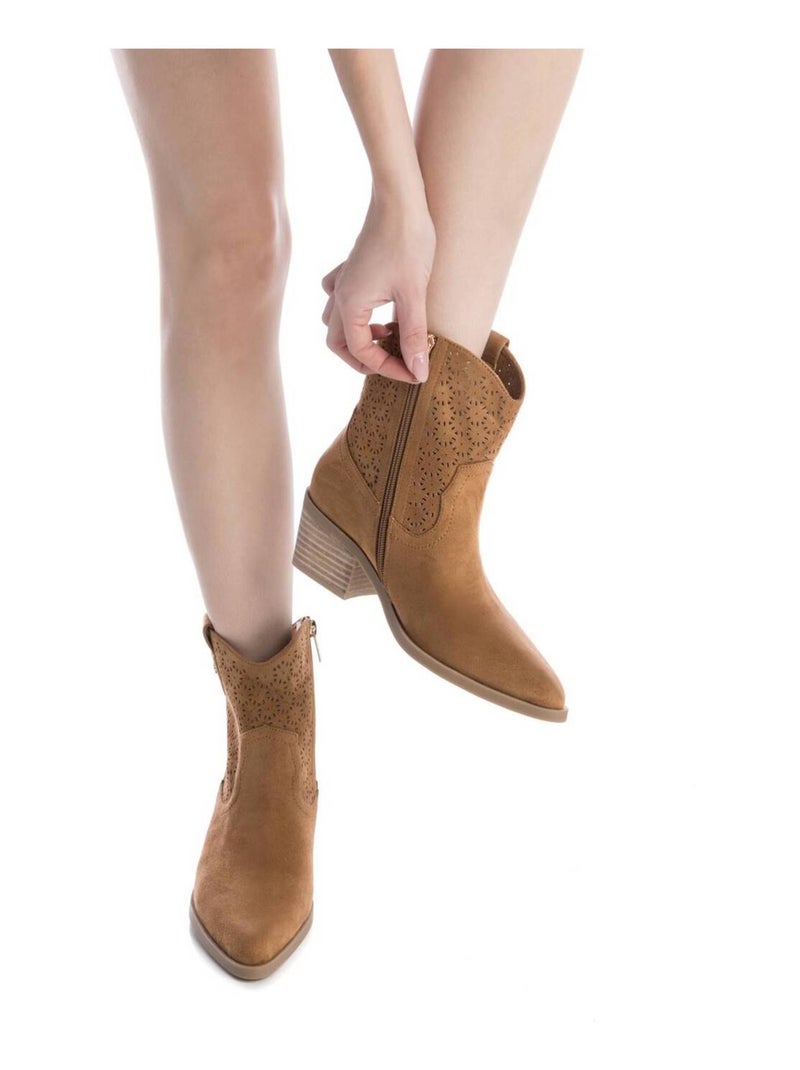 Bottines femme à talon Camel - Kiabi