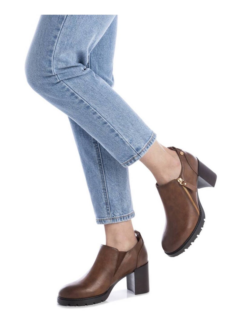 Bottines femme à talon Camel - Kiabi