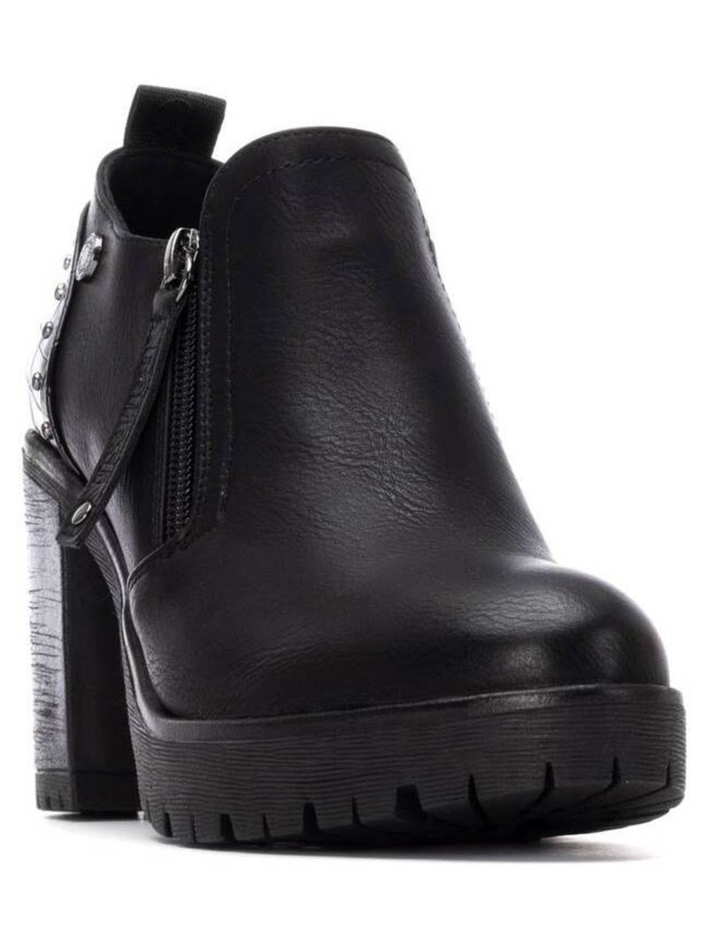 Bottines femme à talon haut Noir - Kiabi