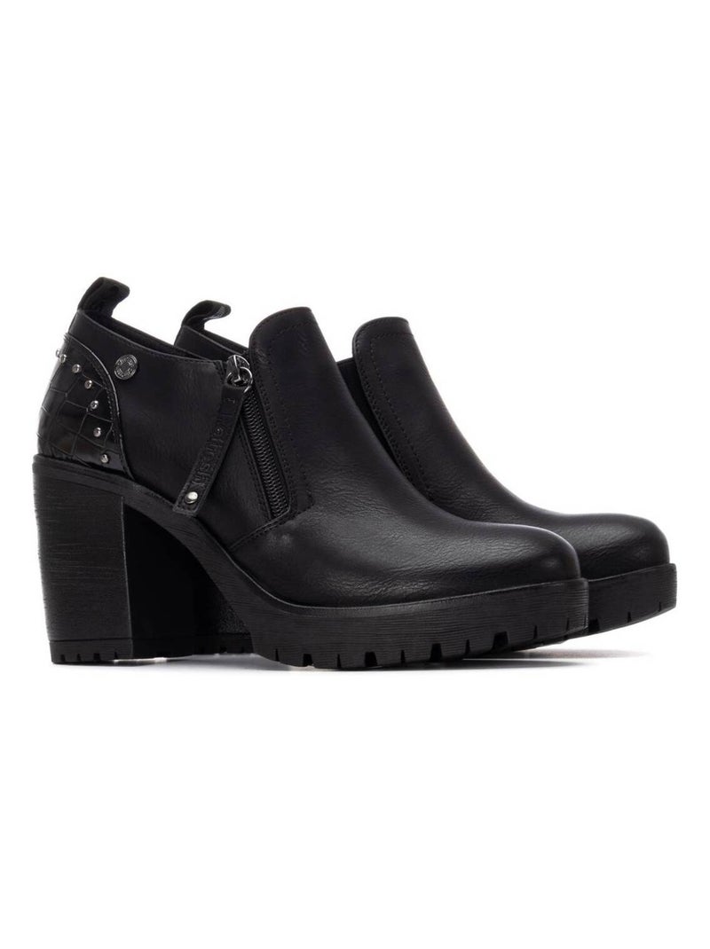 Bottines femme à talon haut Noir - Kiabi