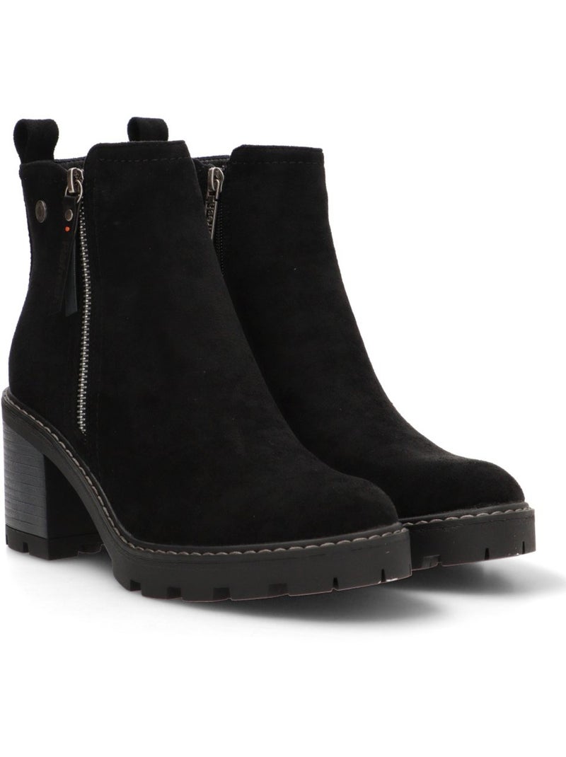 Bottines femme à talon haut Noir - Kiabi