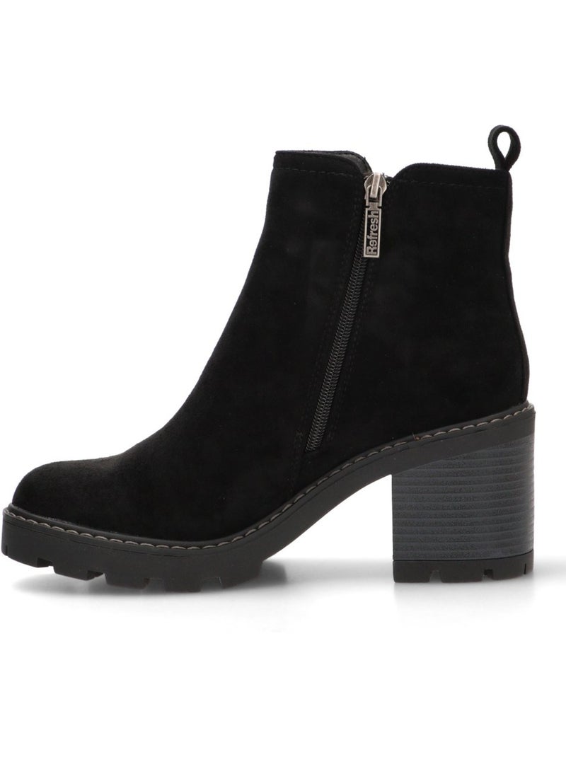 Bottines femme à talon haut Noir - Kiabi