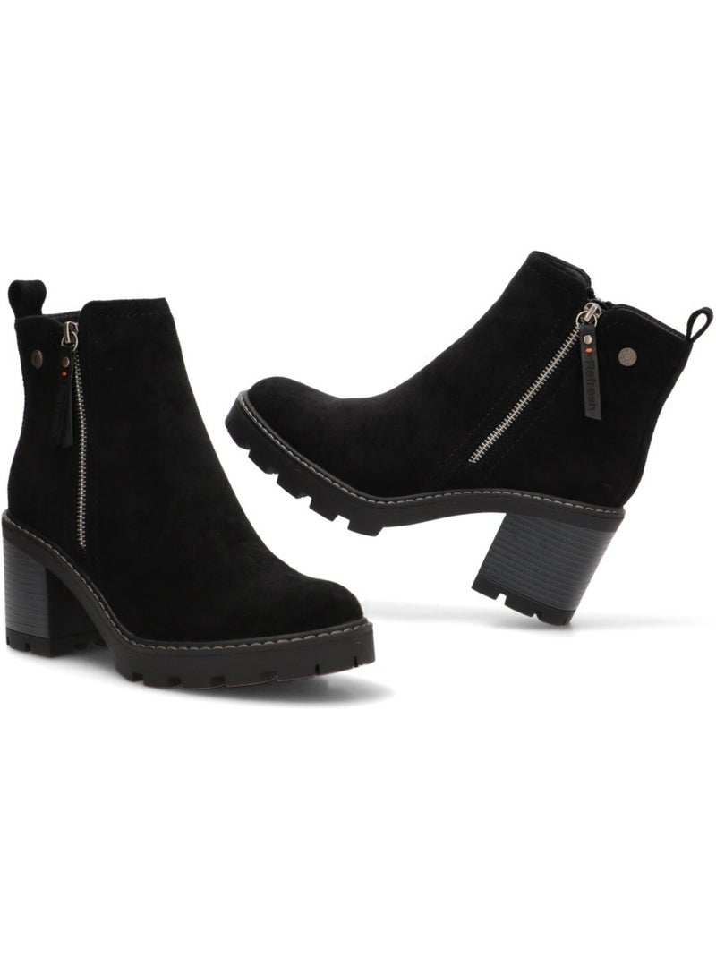Bottines femme à talon haut Noir - Kiabi