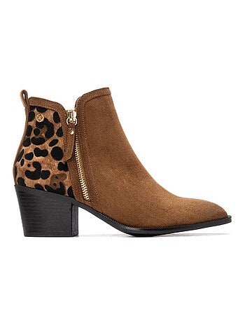 Bottines femme à talon large