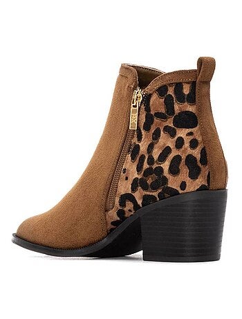 Bottines femme à talon large