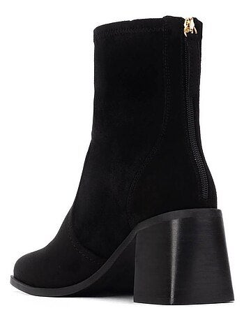 Bottines femme à talon large