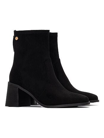 Bottines femme à talon large