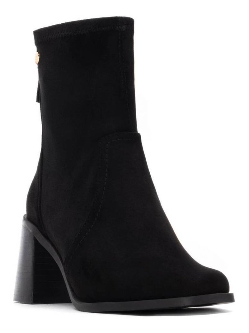 Bottines femme à talon large Noir - Kiabi