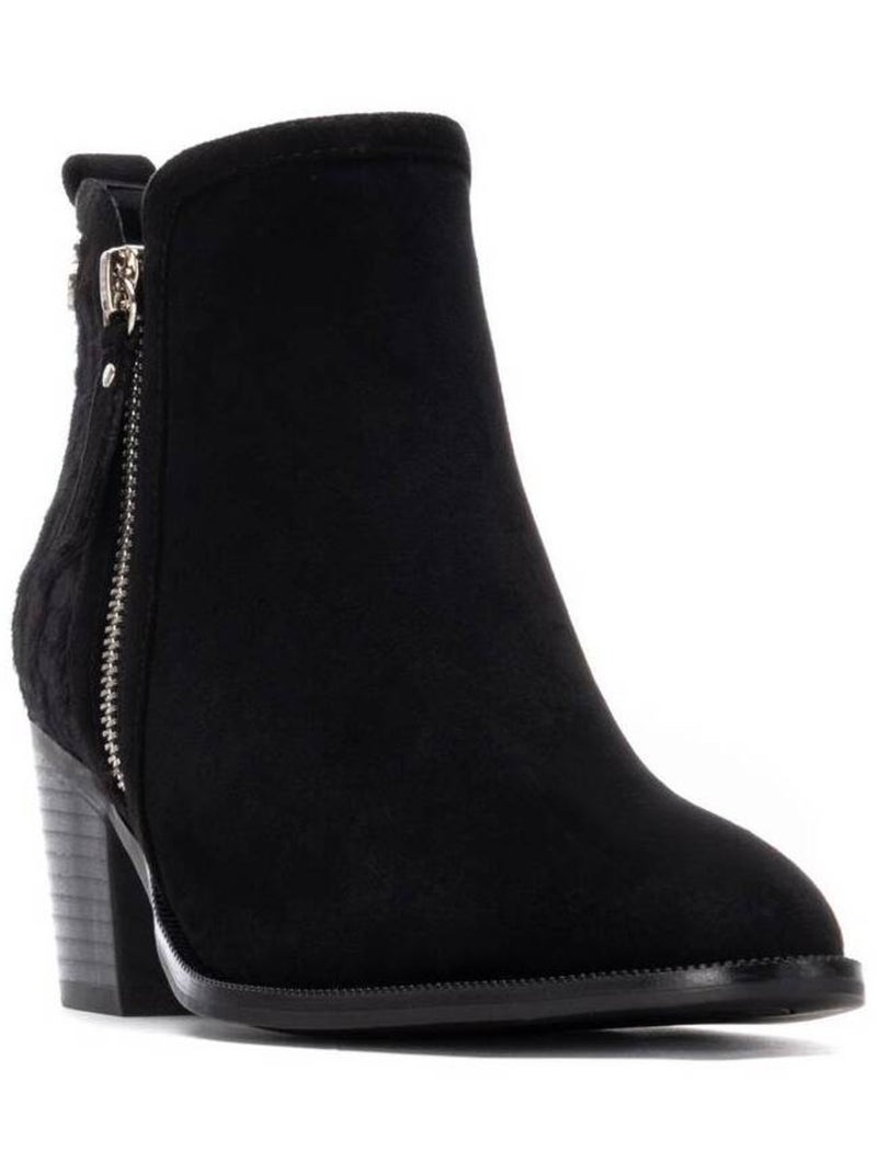 Bottines femme à talon large Noir - Kiabi