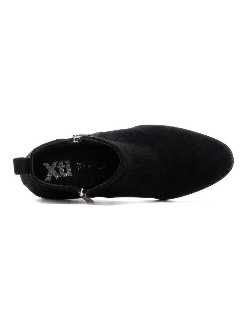 Bottines femme à talon large Noir - Kiabi