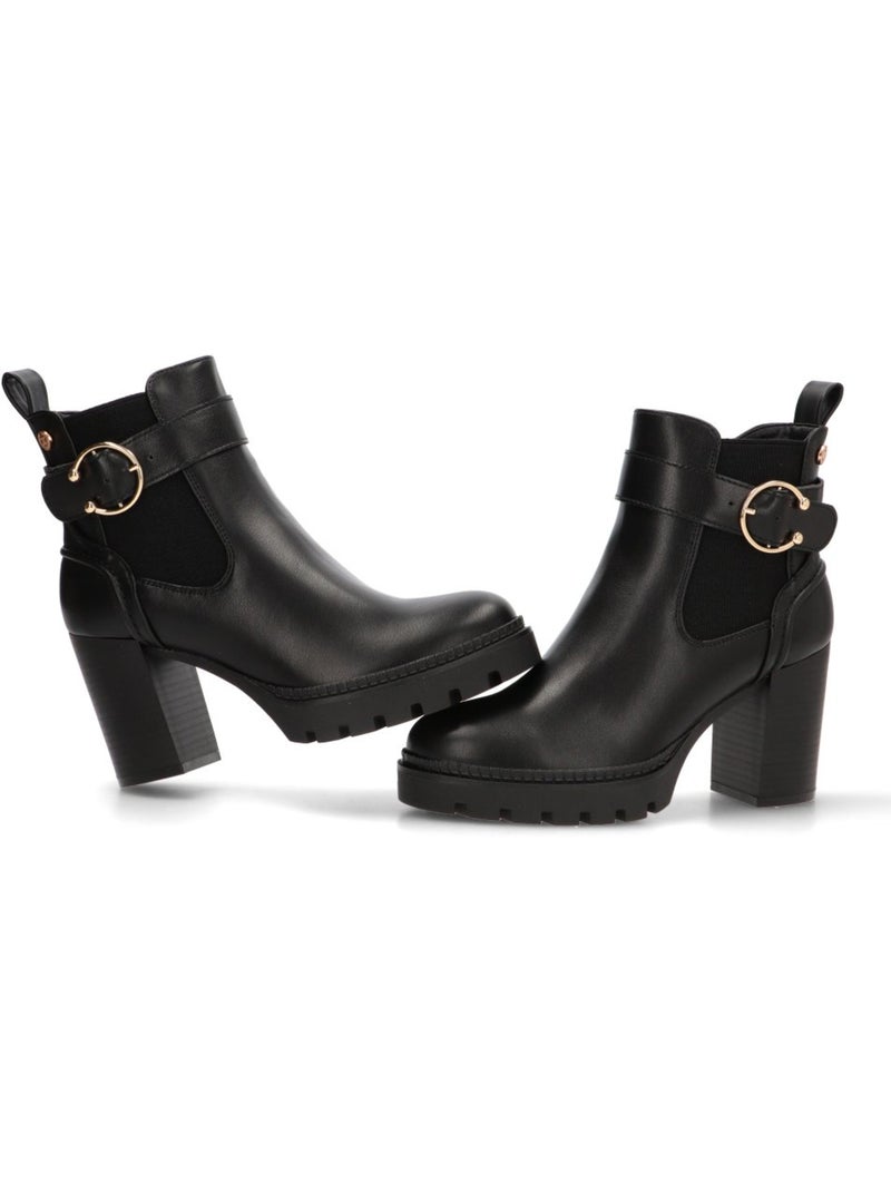 Bottines femme à talon Noir - Kiabi