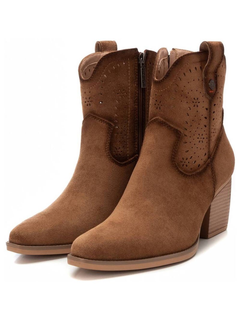 Bottines femme à talon Taupe - Kiabi