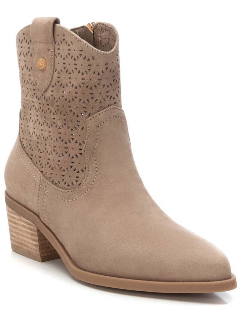 Bottines femme à talon Taupe - Kiabi