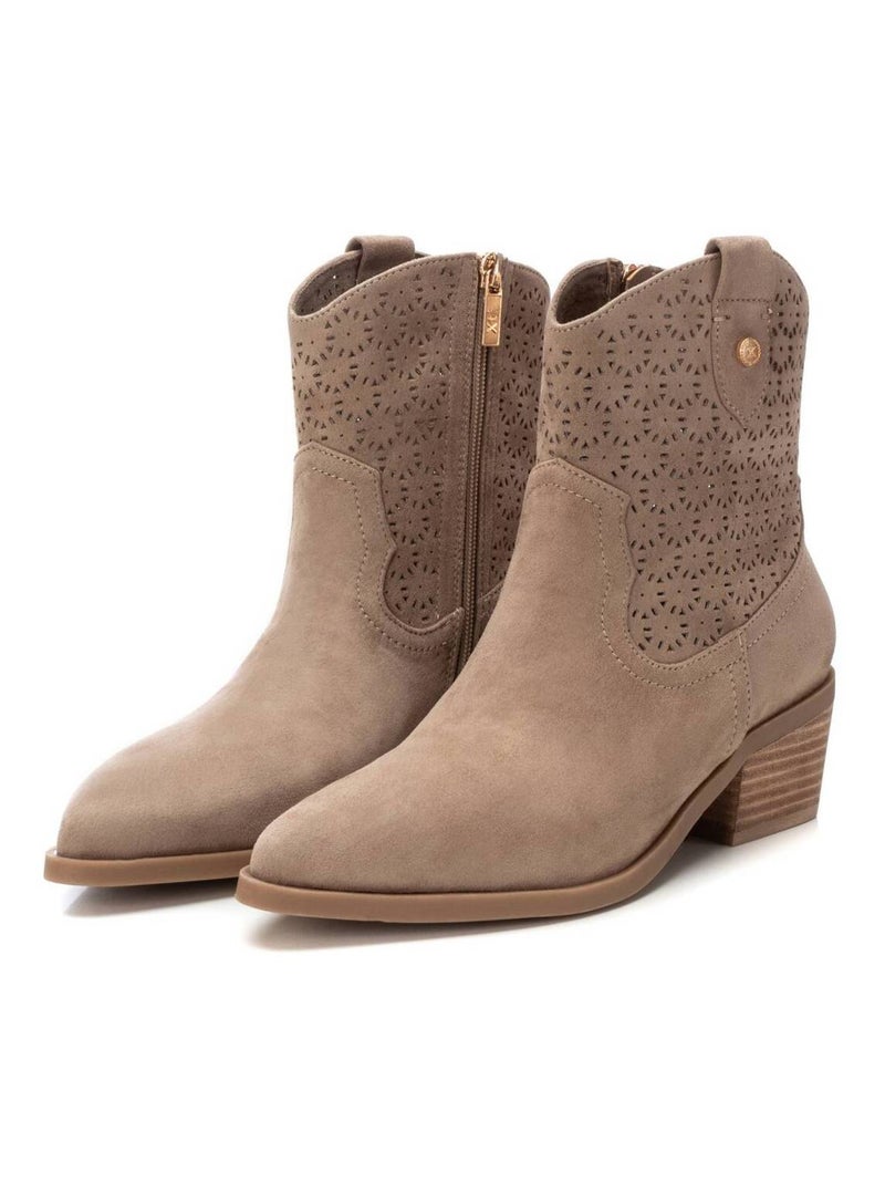 Bottines femme à talon Taupe - Kiabi