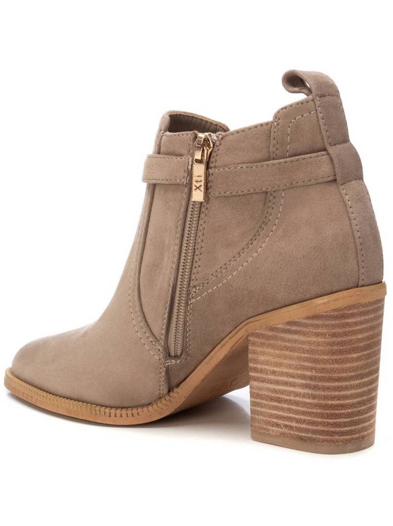 Bottines femme à talon Taupe - Kiabi