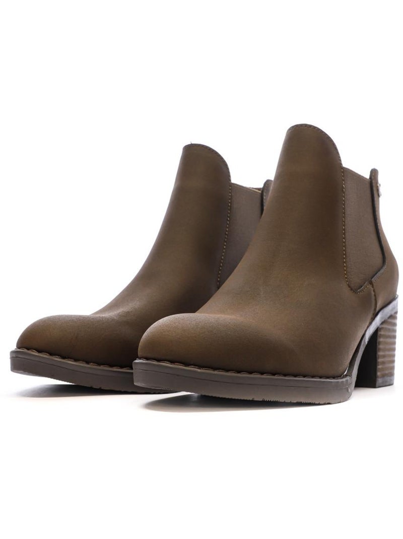 Bottines Femme Chattawak Marron cappuccino - Kiabi