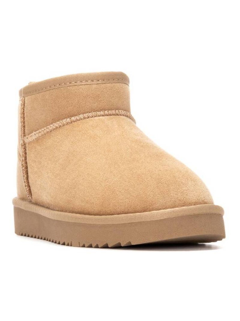 Bottines femme fourrées Beige - Kiabi
