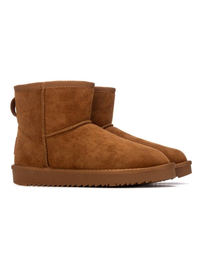 Bottines femme fourrées Camel - Kiabi