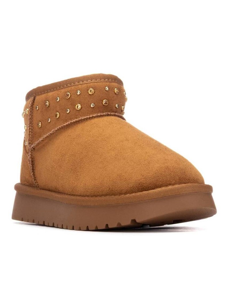 Bottines femme fourrées Camel - Kiabi