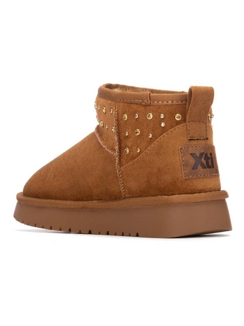 Bottines femme fourrées Camel - Kiabi