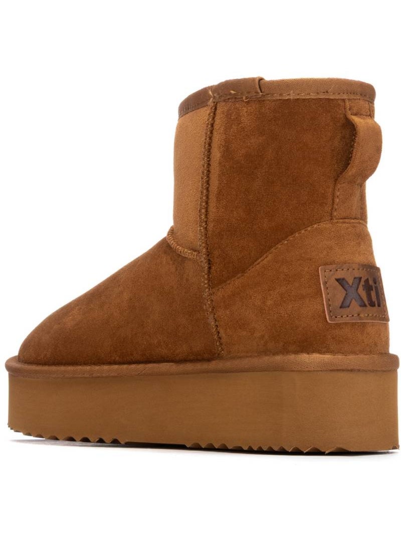 Bottines femme fourrées Camel - Kiabi