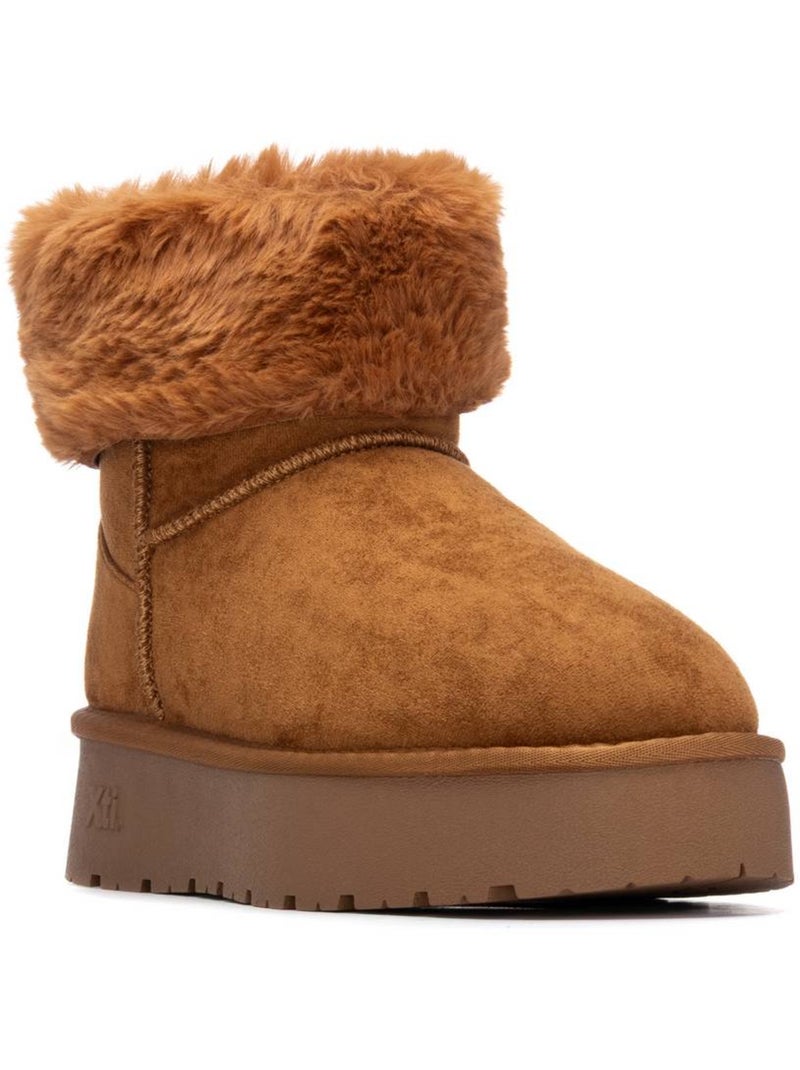 Bottines femme fourrées Camel - Kiabi