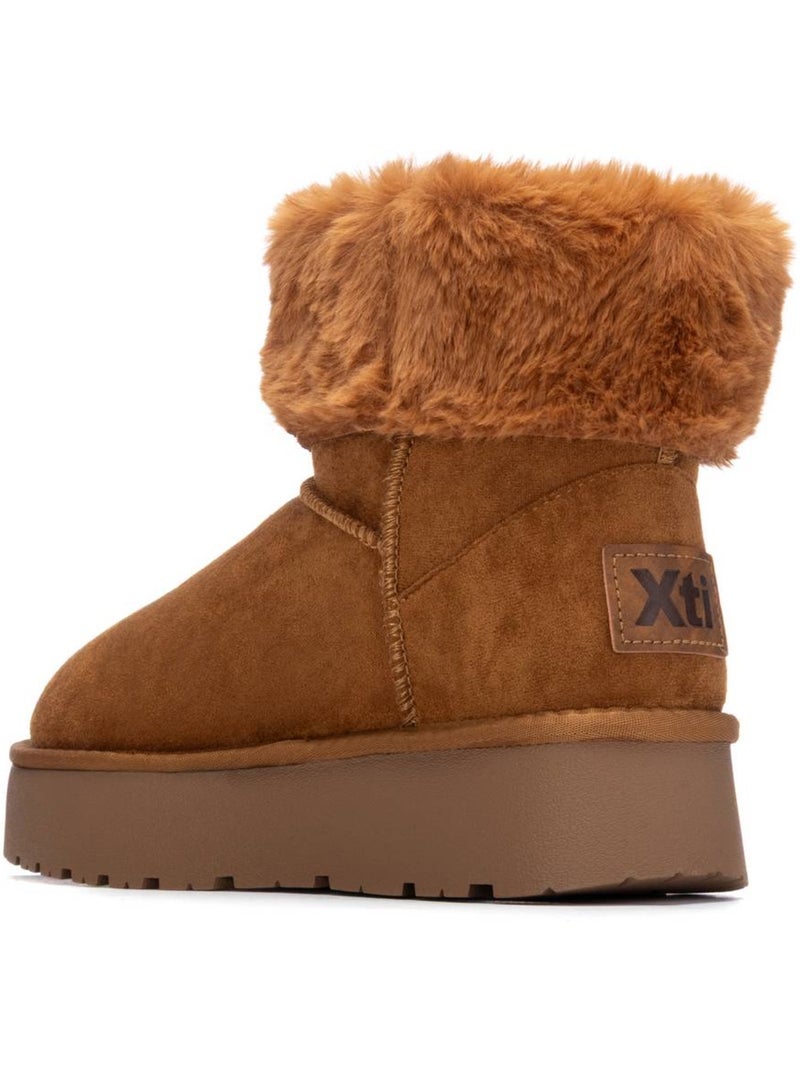 Bottines femme fourrées Camel - Kiabi