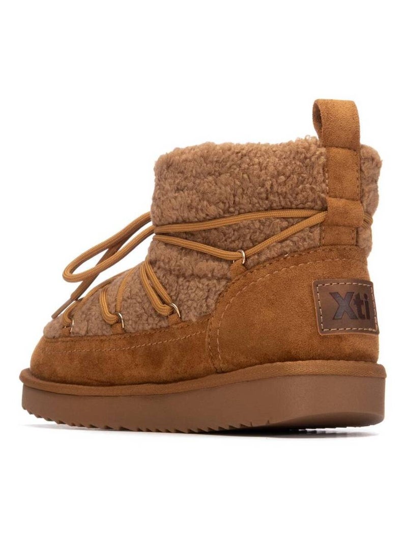 Bottines femme fourrées Camel - Kiabi