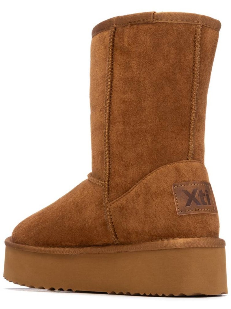 Bottines femme fourrées Camel - Kiabi