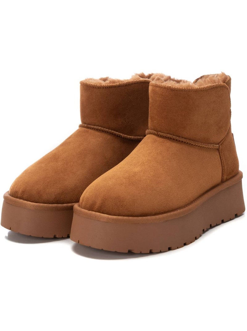 Bottines femme fourrées Camel - Kiabi