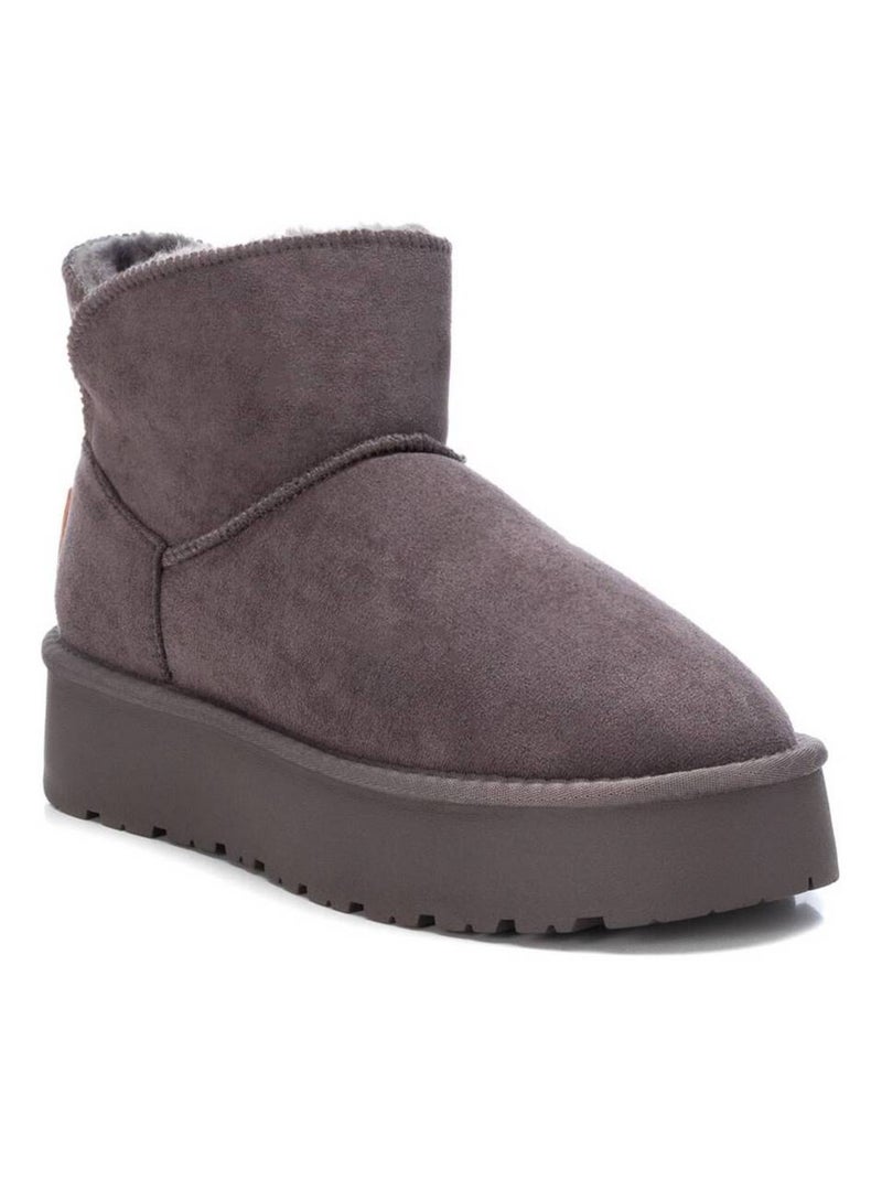 Bottines femme fourrées Gris - Kiabi