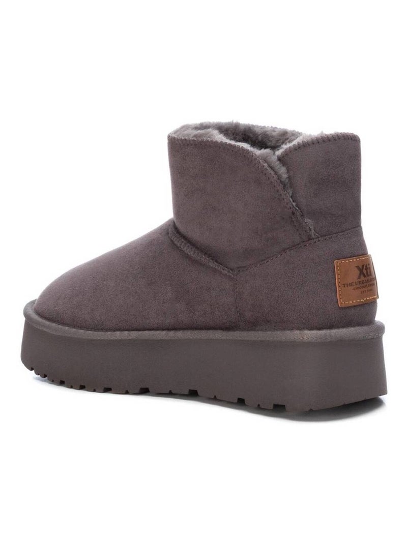Bottines femme fourrées Gris - Kiabi
