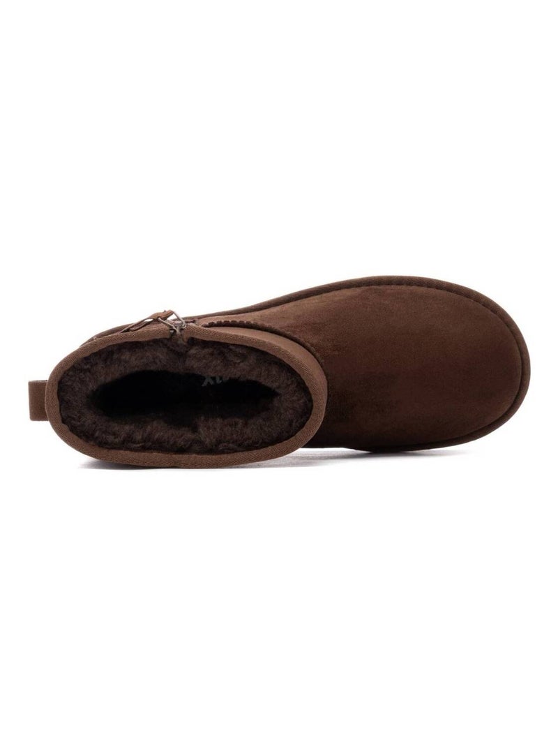 Bottines femme fourrées Marron - Kiabi