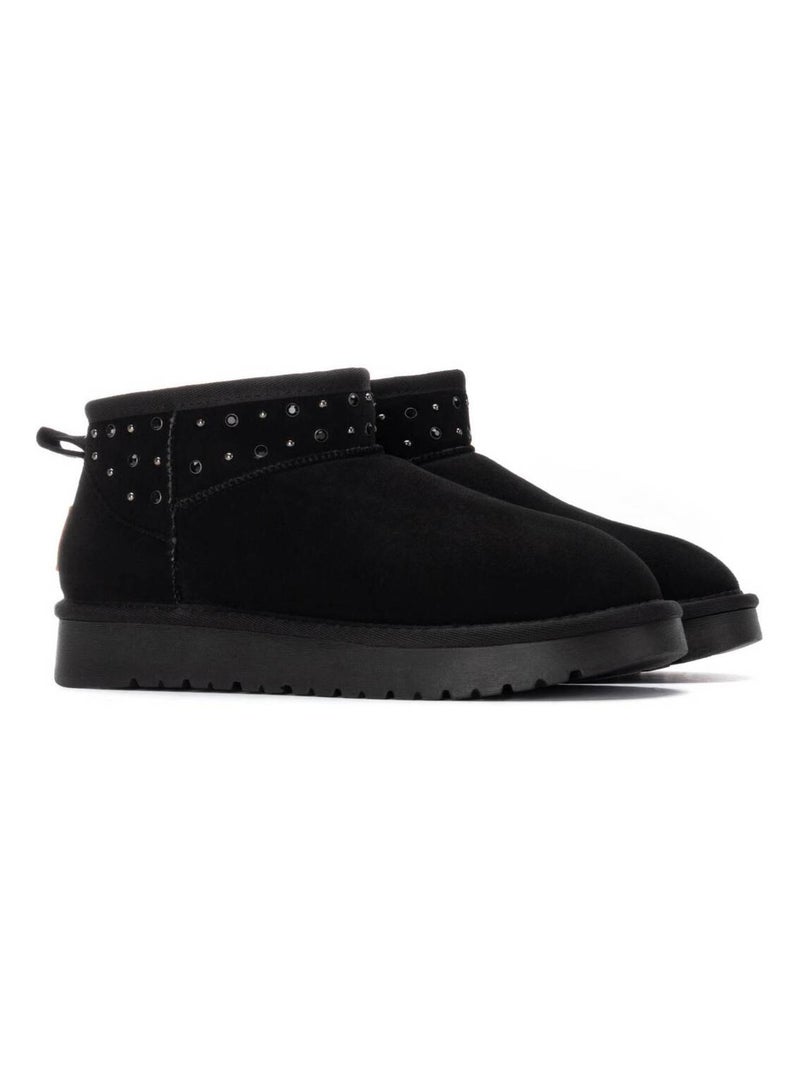 Bottines femme fourrées Noir - Kiabi