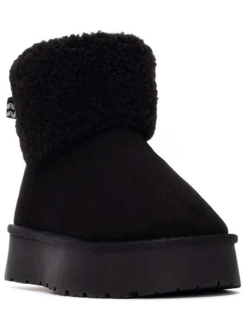 Bottines femme fourrées Noir - Kiabi