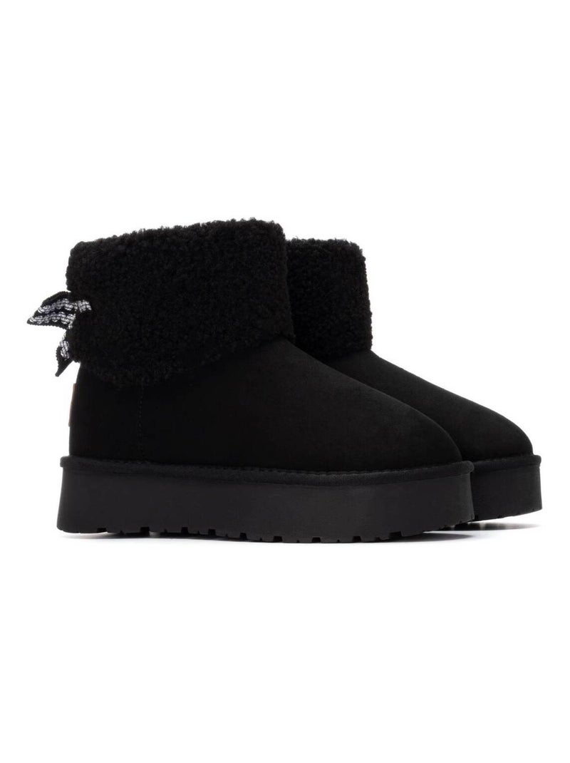 Bottines femme fourrées Noir - Kiabi