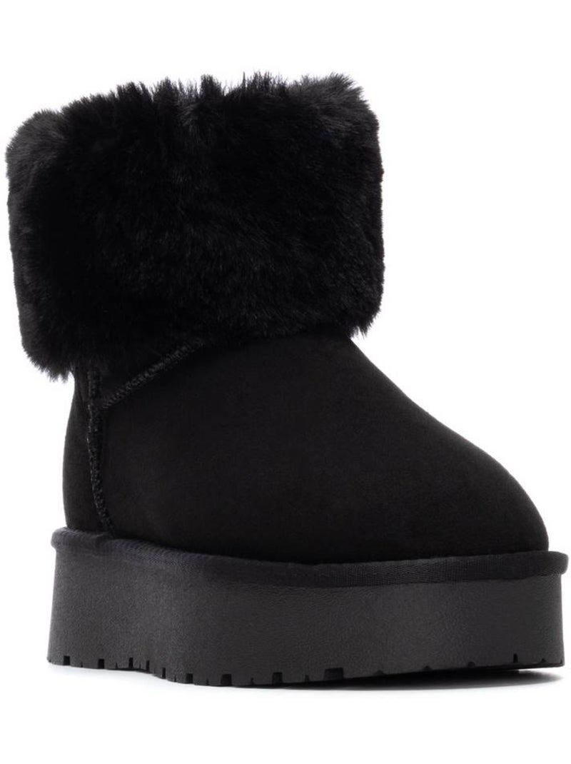Bottines femme fourrées Noir - Kiabi