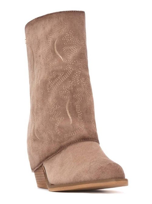 Bottines femme style cowboy - Kiabi