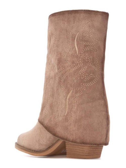 Bottines femme style cowboy - Kiabi