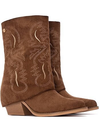 Bottines femme style cowboy