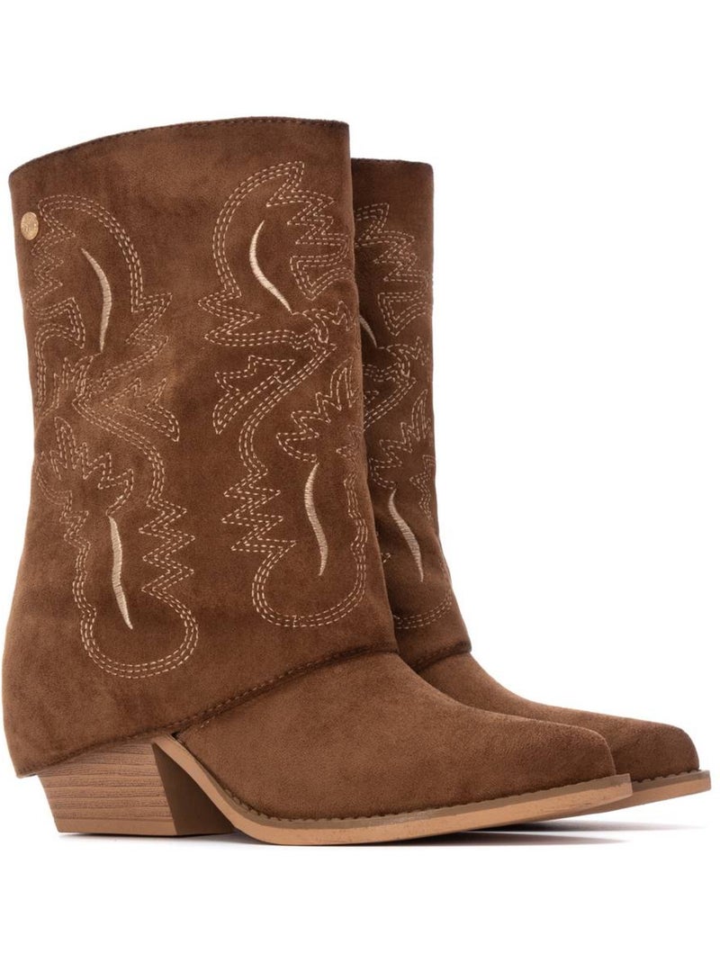 Bottines femme style cowboy Camel - Kiabi