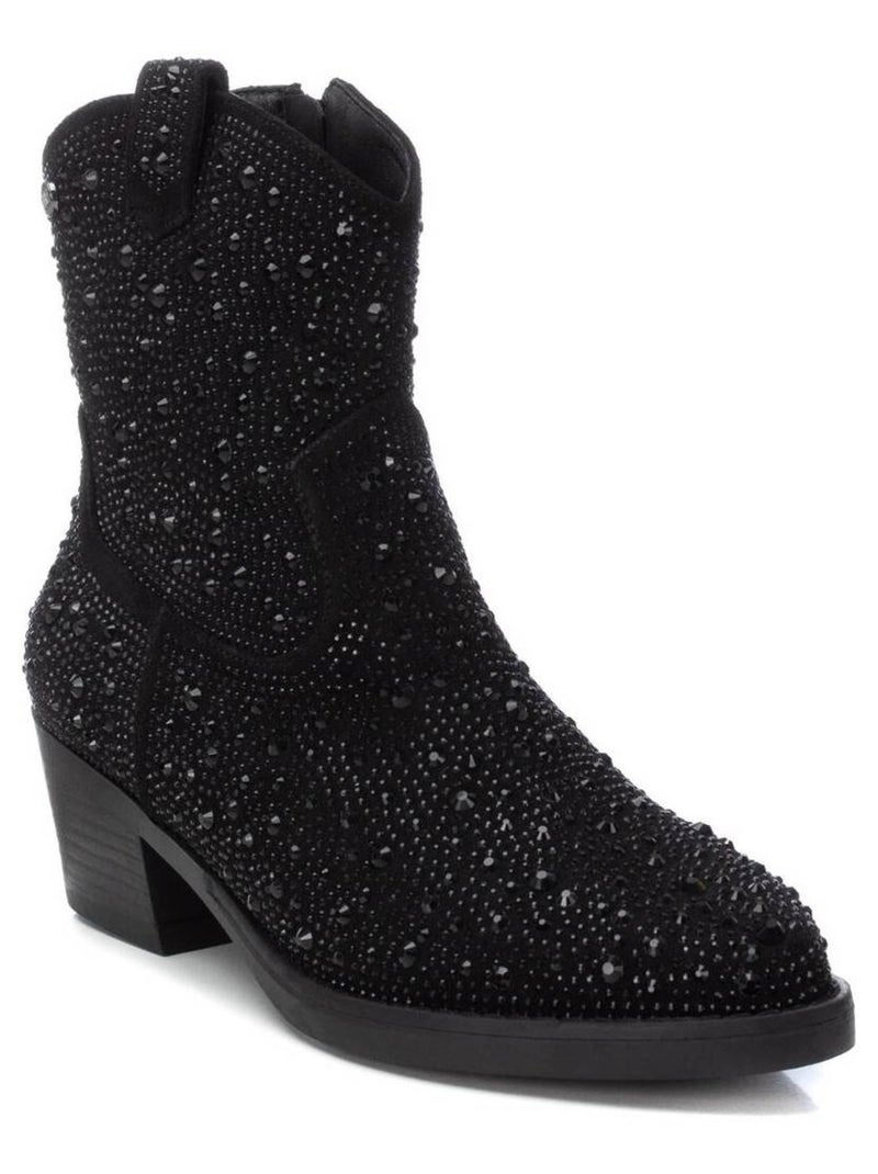 Bottines femme style cowboy Noir - Kiabi
