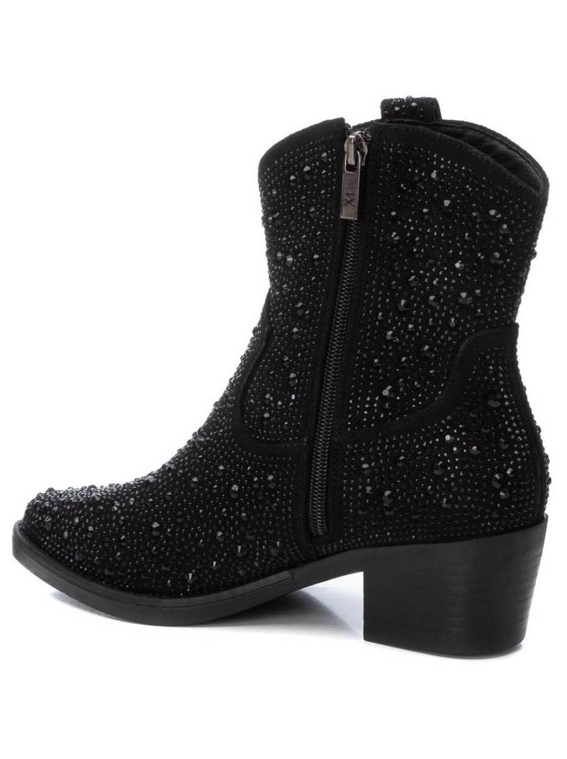 Bottines femme style cowboy Noir - Kiabi