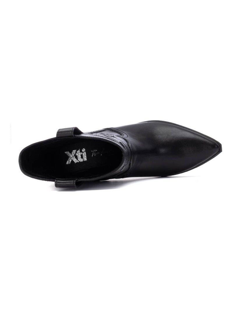 Bottines femme style cowboy Noir - Kiabi